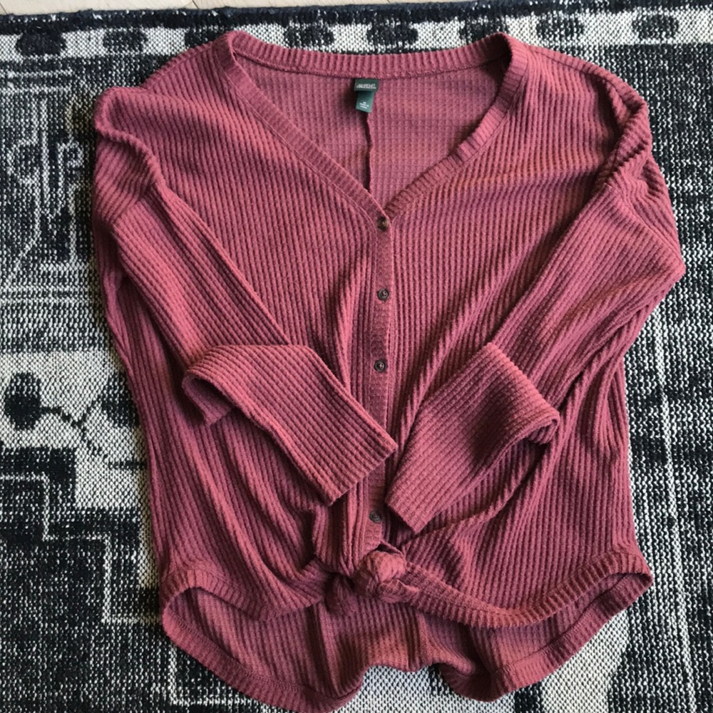 Thermal button down long sleeve